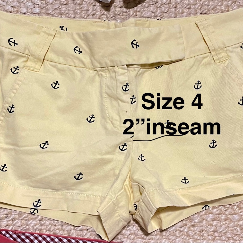 J. Crew Yellow and Black Bermuda Shorts Lightweight Casual